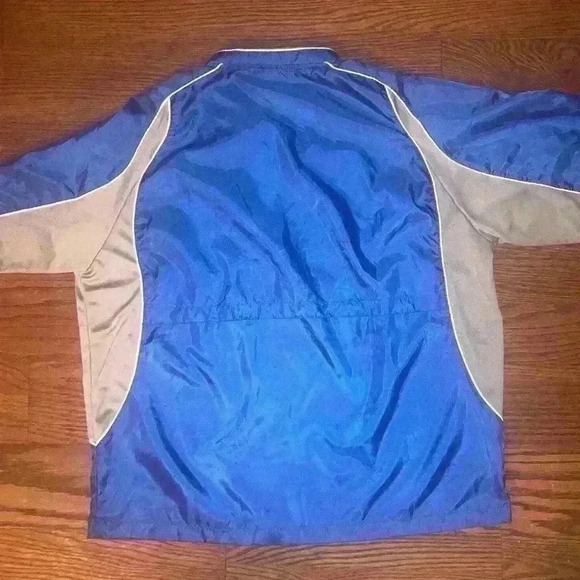 Mizuno Windbreaker Shirt Mens L Blue Gray Short Sleeve Vented Pullover - Picture 7 of 9